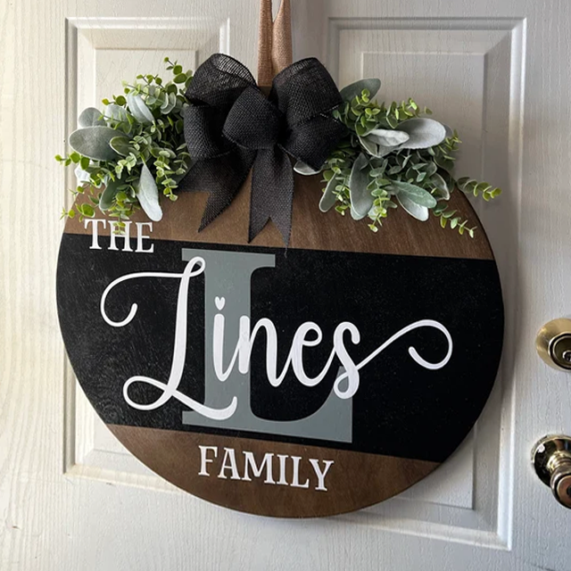 2023 NEW - Personalized Last Name Year Round Front Door Wreath